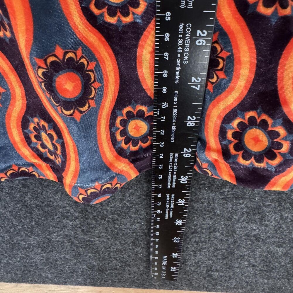 Free People Flare Street Barbara Hulanicki Pants Womens Small Orange Velvet - Picture 8 of 10